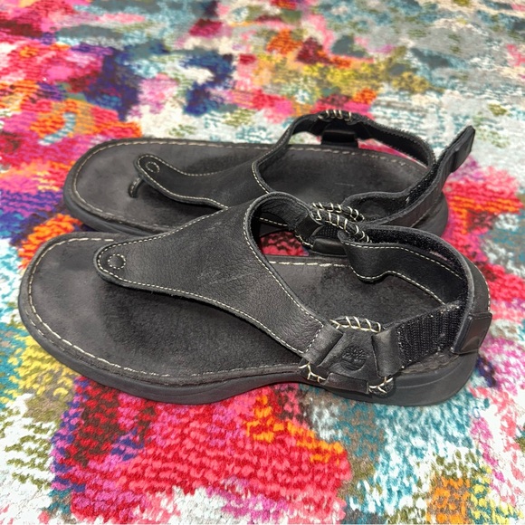 Timberland Black Leather Sandals - Picture 1 of 8
